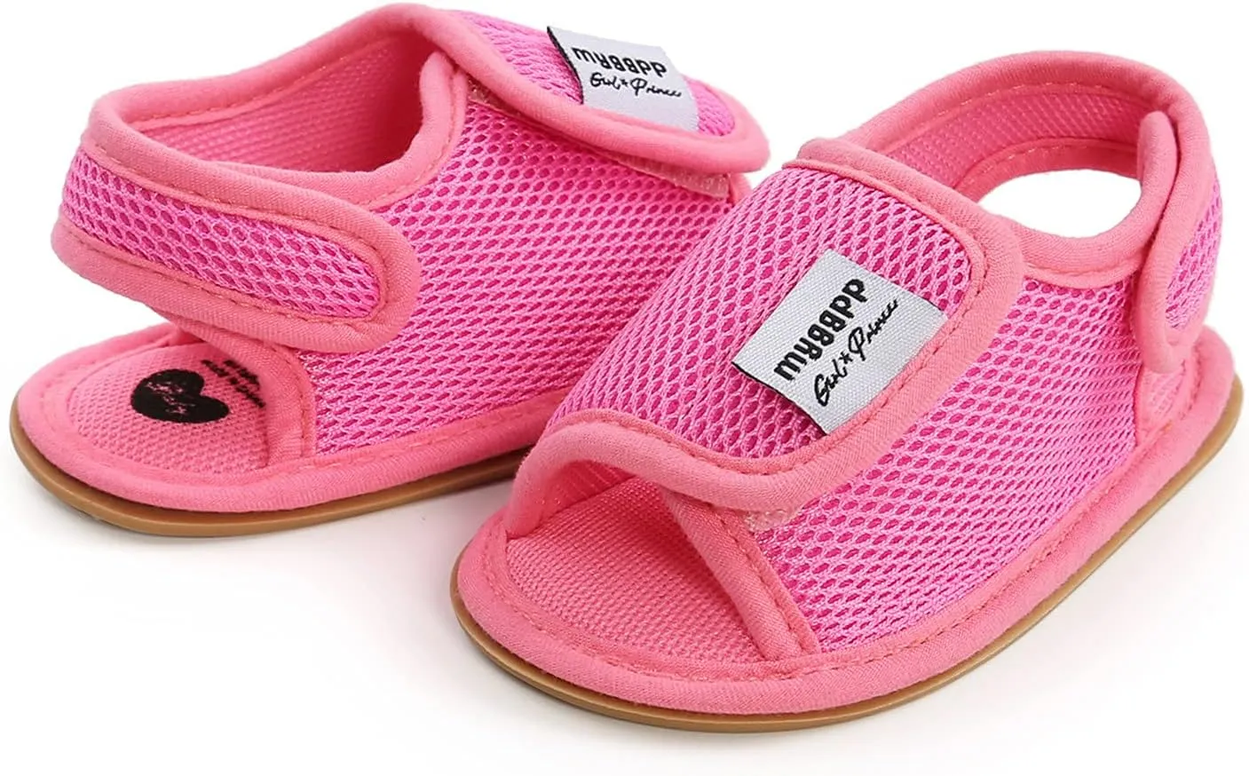 Infant Toddler Kids Cotton Shoes Flat Rubber Sole Mesh Breathable Non-Slip Indoor Sandals