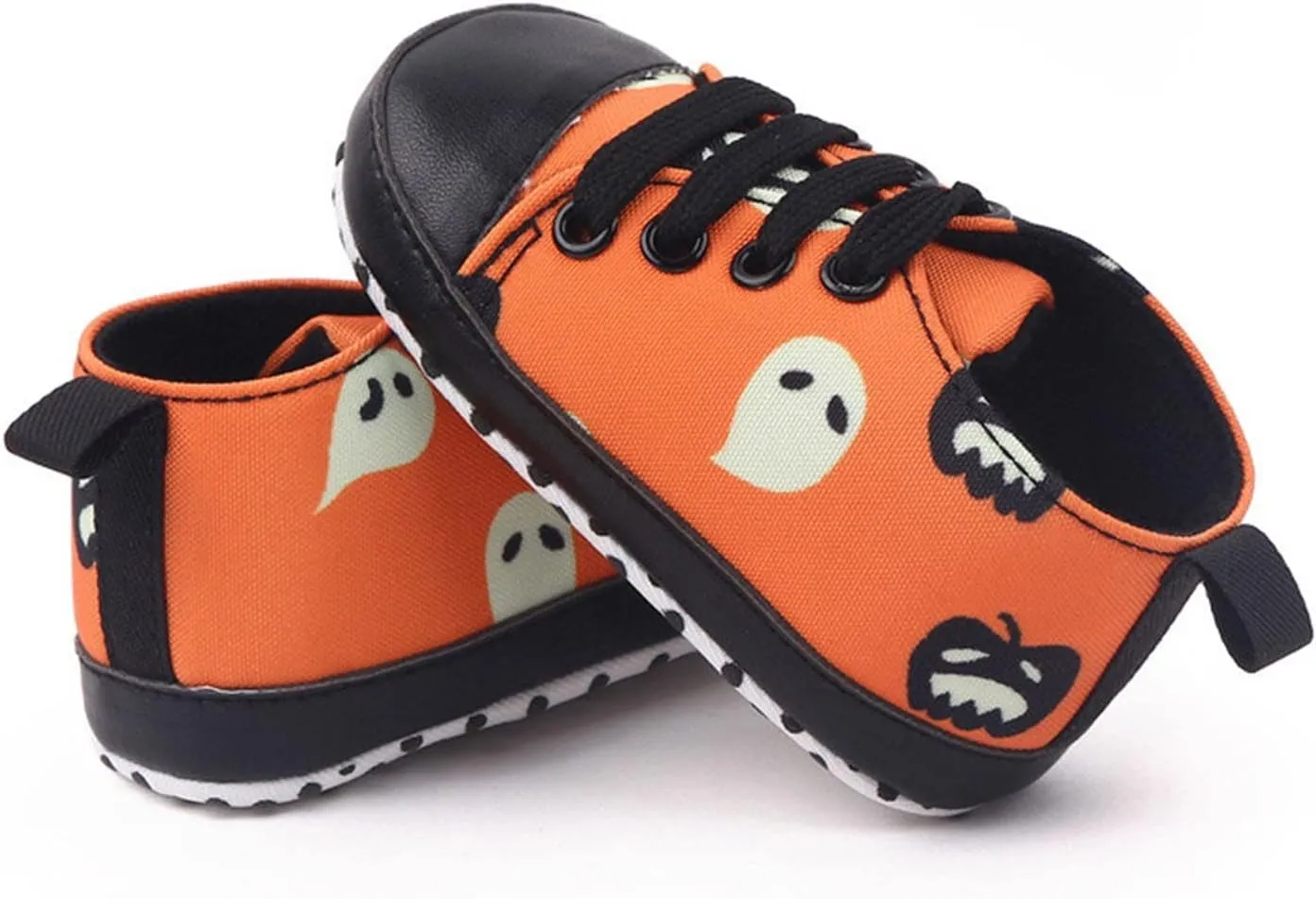Infant Toddler Shoes Soft Sole Cute Bow Plaid Fruit Print Toddler Shoes Toddler Slip On Shoes (Black, 4 Infant)