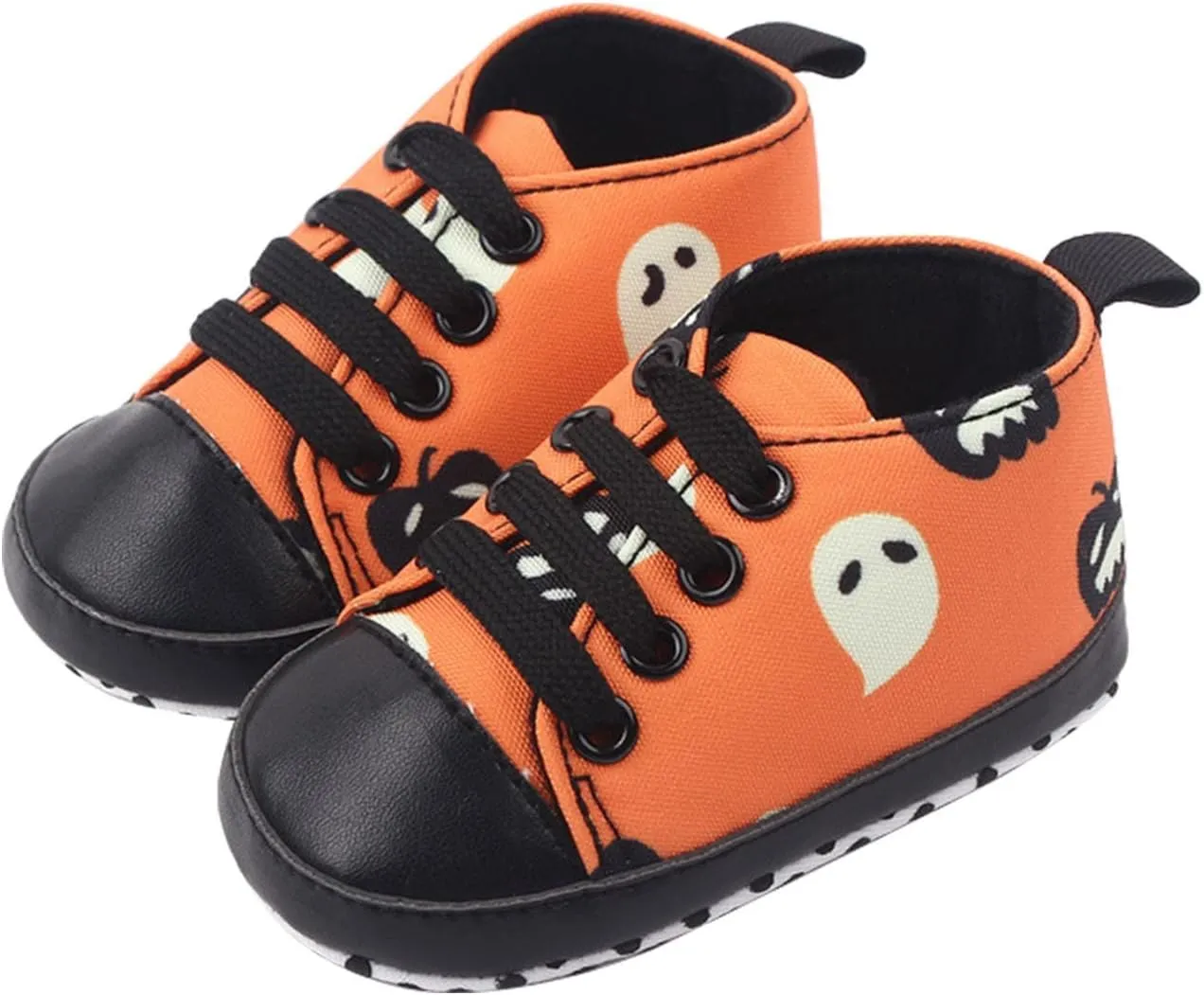 Infant Toddler Shoes Soft Sole Cute Bow Plaid Fruit Print Toddler Shoes Toddler Slip On Shoes (Black, 4 Infant)