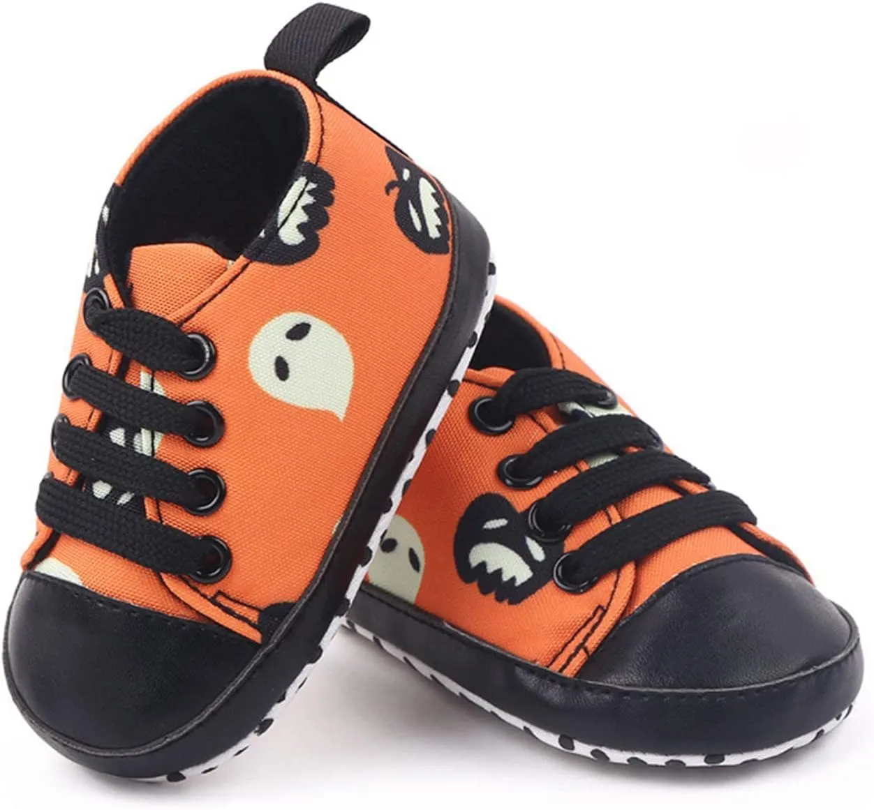 Infant Toddler Shoes Soft Sole Cute Bow Plaid Fruit Print Toddler Shoes Toddler Slip On Shoes (Black, 4 Infant)