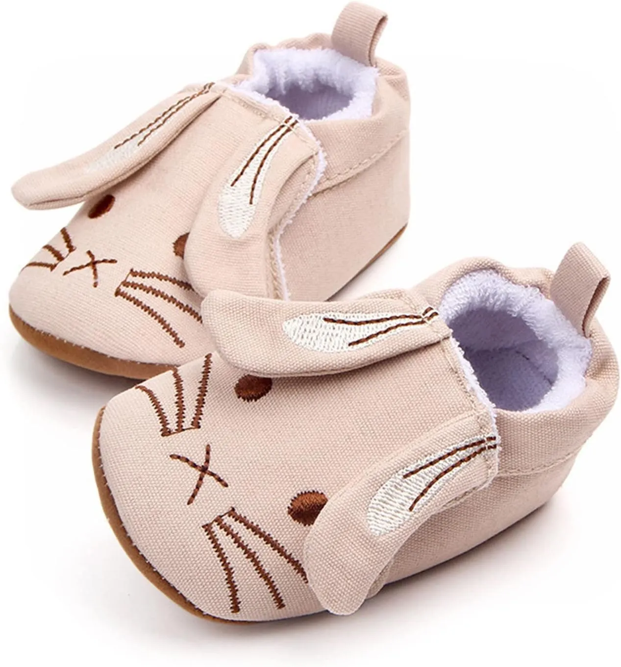 Infant Toddler Shoes Soft Sole Toddler Shoes 3D Little Ear Cartoon Embroidery Princess Shoes Toddler Girl Slides
