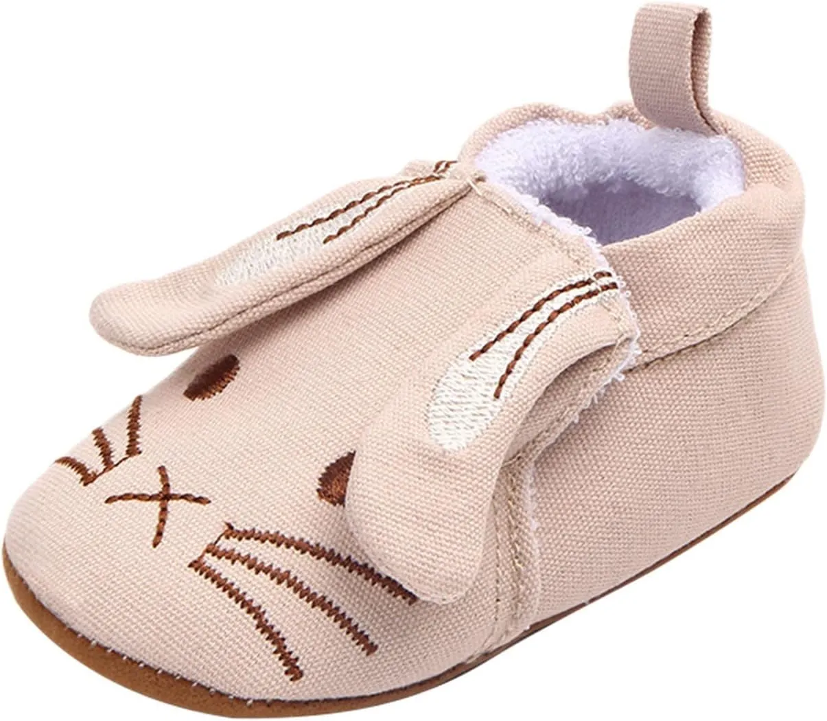 Infant Toddler Shoes Soft Sole Toddler Shoes 3D Little Ear Cartoon Embroidery Princess Shoes Toddler Girl Slides