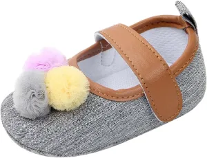 Infant Toddler Shoes Soft Sole Toddler Shoes Ball Hook Loop Breathable Princess Shoes Toddler Athletic Shoes