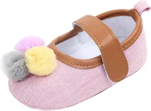 Infant Toddler Shoes Soft Sole Toddler Shoes Ball Hook Loop Breathable Princess Shoes Toddler Athletic Shoes