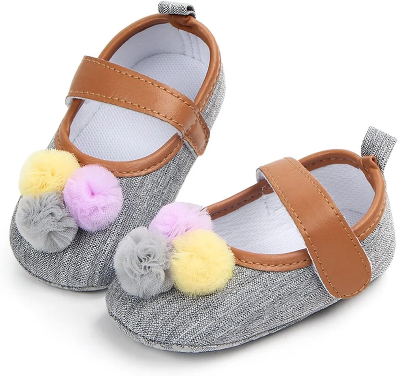 Infant Toddler Shoes Soft Sole Toddler Shoes Ball Hook Loop Breathable Princess Shoes Toddler Athletic Shoes