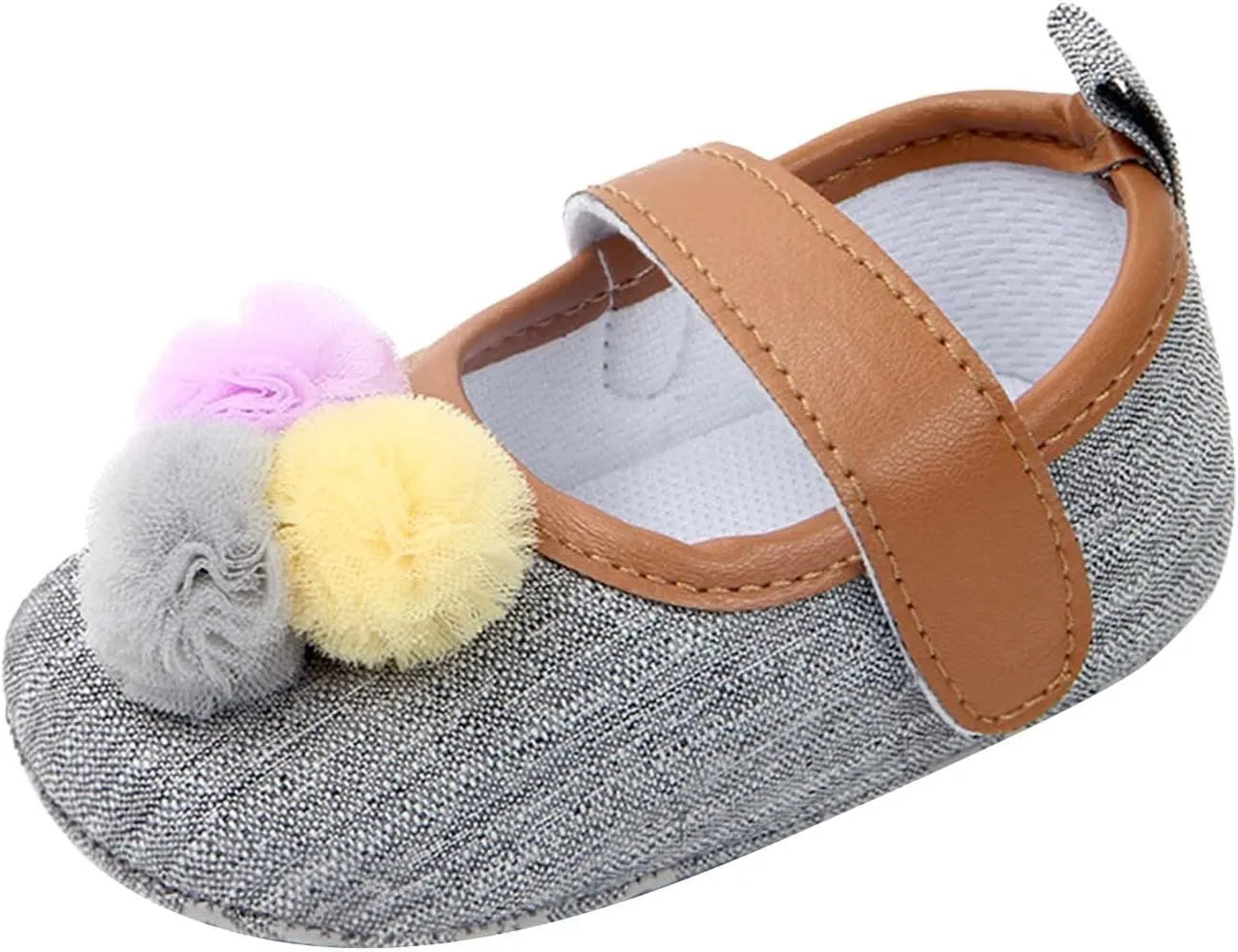 Infant Toddler Shoes Soft Sole Toddler Shoes Ball Hook Loop Breathable Princess Shoes Toddler Athletic Shoes