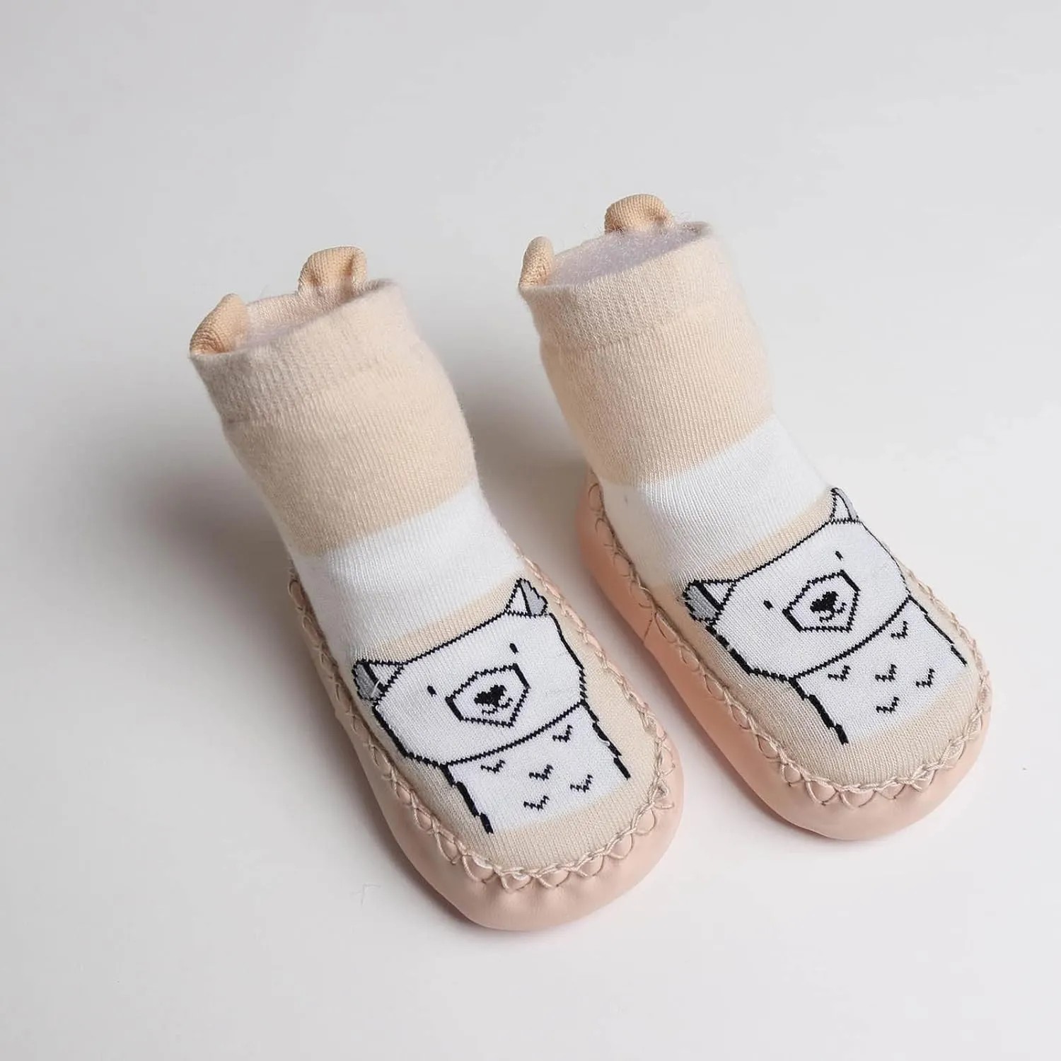 Infant Toddler Shoes Soft Sole Toddler Shoes Cartoon Animal Print Non Slip Indoor Shoes for Toddlers
