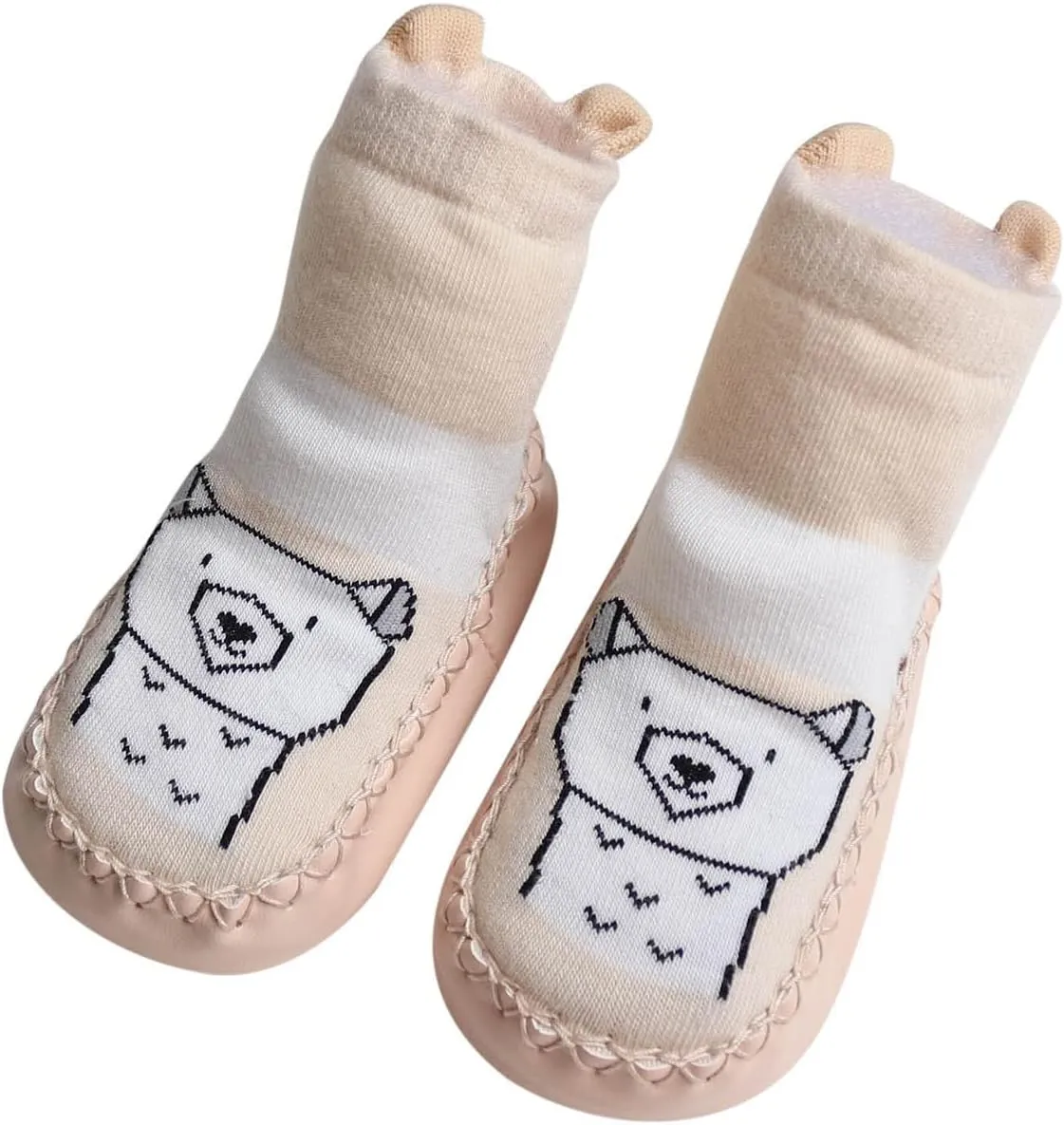 Infant Toddler Shoes Soft Sole Toddler Shoes Cartoon Animal Print Non Slip Indoor Shoes for Toddlers