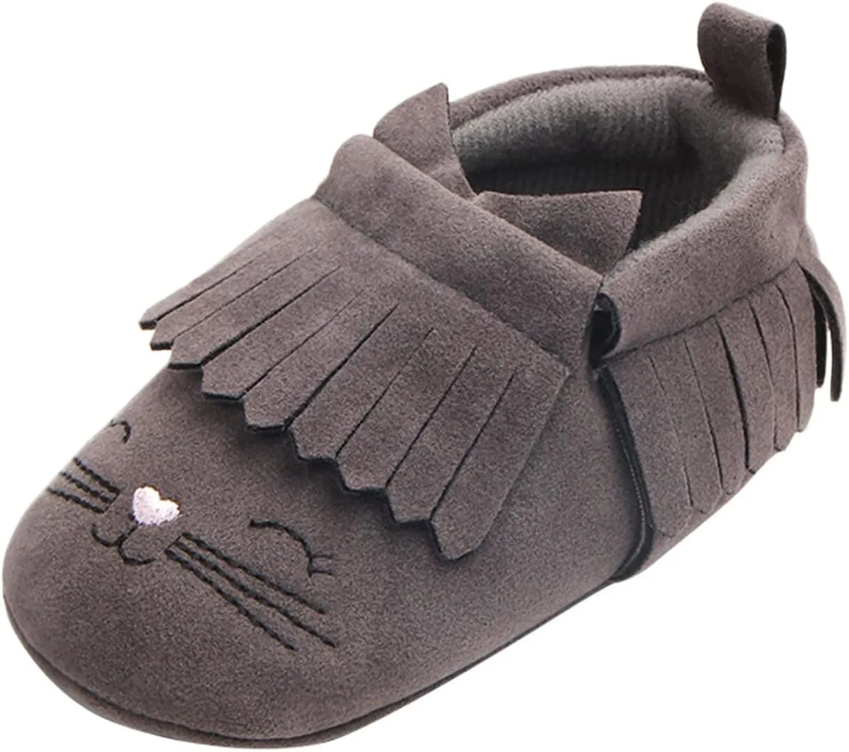Infant Toddler Shoes Soft Sole Toddler Shoes Tassel Cute Cartoon Embroidery Princess Toddler Slides Shoes
