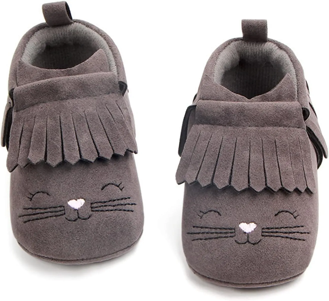 Infant Toddler Shoes Soft Sole Toddler Shoes Tassel Cute Cartoon Embroidery Princess Toddler Slides Shoes