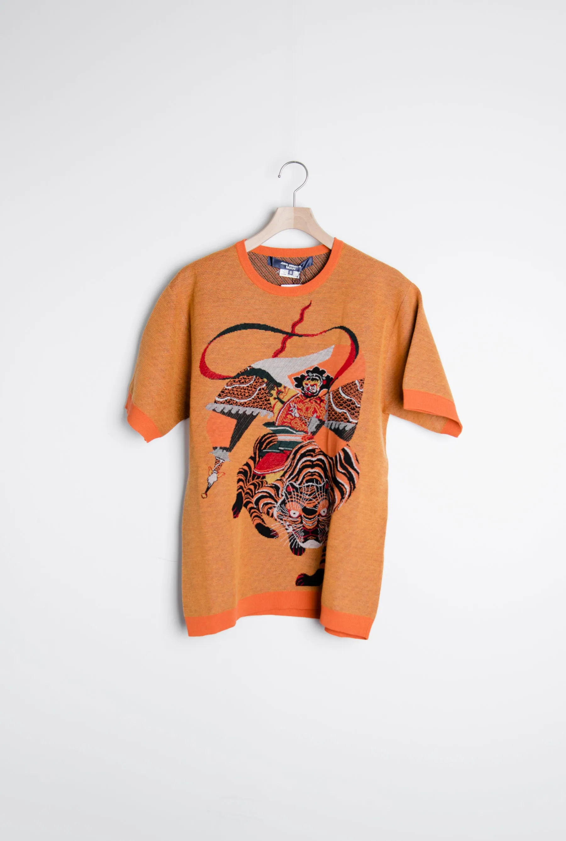 Jacquard Tiger Tee Orange N001