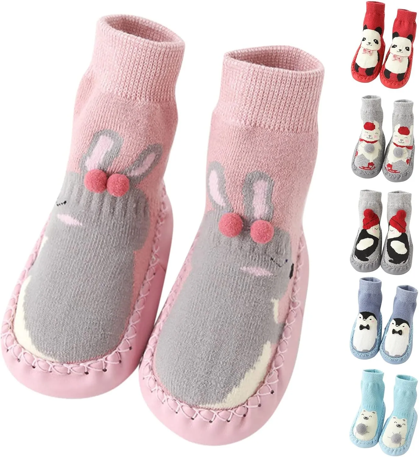 JINCAIHONG Baby Girls First Walking Shoes Non Slip Slipper Socks Infant Toddlers Sneakers with Soft Sole