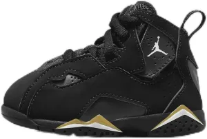 Jordan True Flight Baby/Toddler Shoes (343797-017, Black/Metallic Gold/White) Size 6