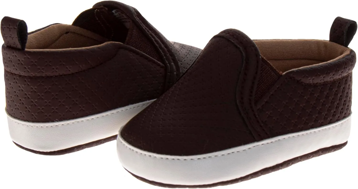 Josmo Unisex Baby Boys Girls Sneakers Infant Slip On First Walking Shoes Casual Crib Shoes (Size 2-4 Infant)