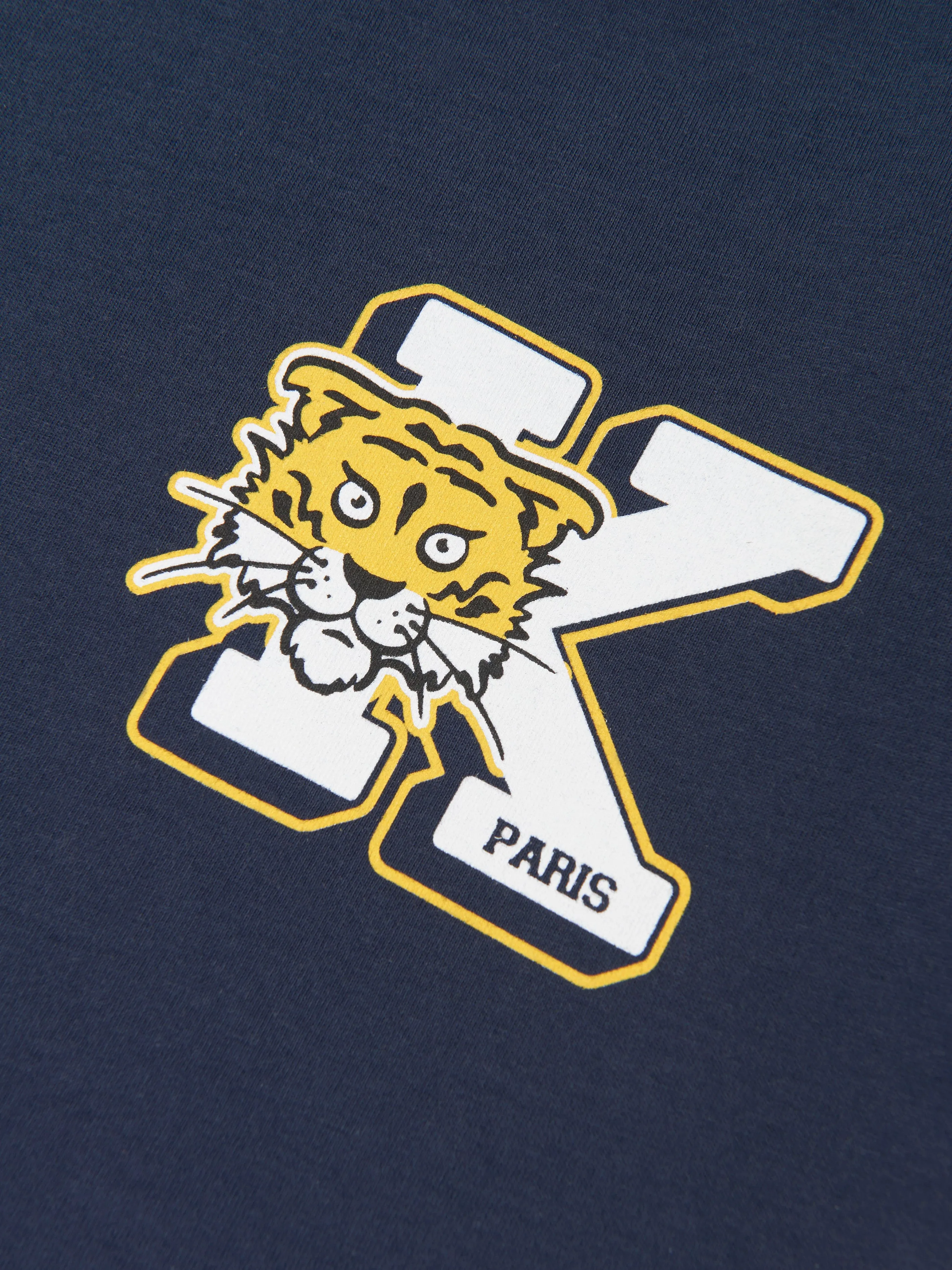 KENZO Boys Tiger Logo T-Shirt in Navy