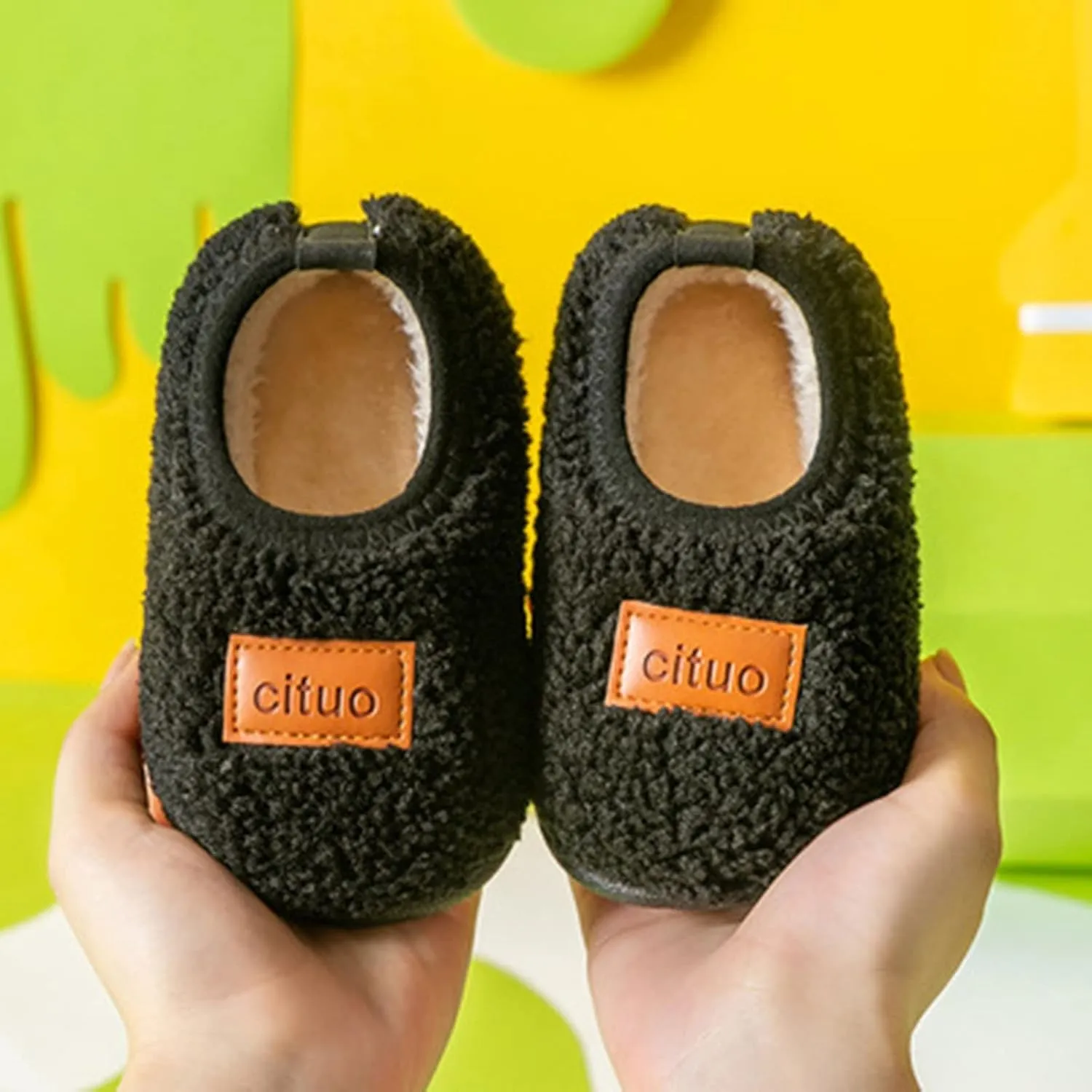 Kids Children Durian Style Warm Shoes Cotton Shoes Solid Fashion Soft Sole Indoor Non Slip Shoes for Toddler