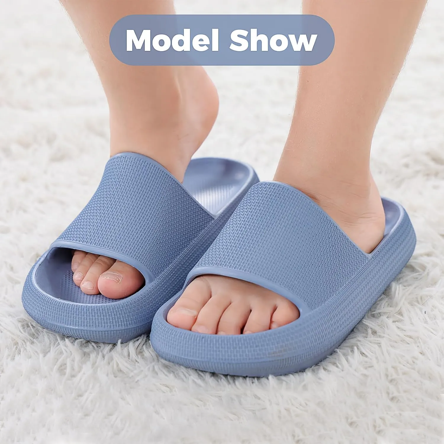 Kids Cloud Slides Boys Girls Flip Flops Slip On Beach Sandals Youth Pool Shower Shoes EVA Summer Slippers11 Little Kids - 6 Big Kids