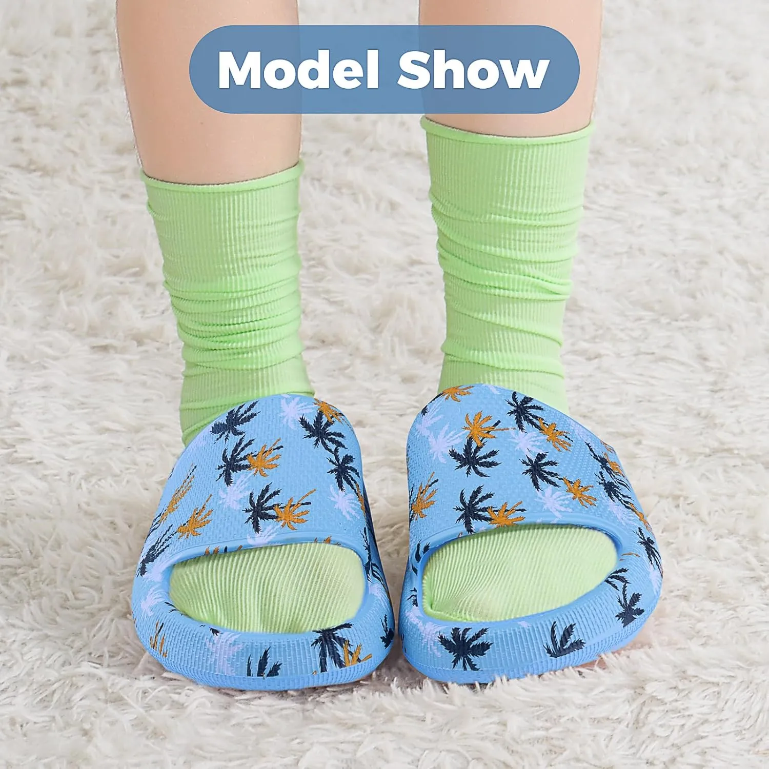 Kids Cloud Slides Boys Girls Flip Flops Slip On Beach Sandals Youth Pool Shower Shoes EVA Summer Slippers11 Little Kids - 6 Big Kids