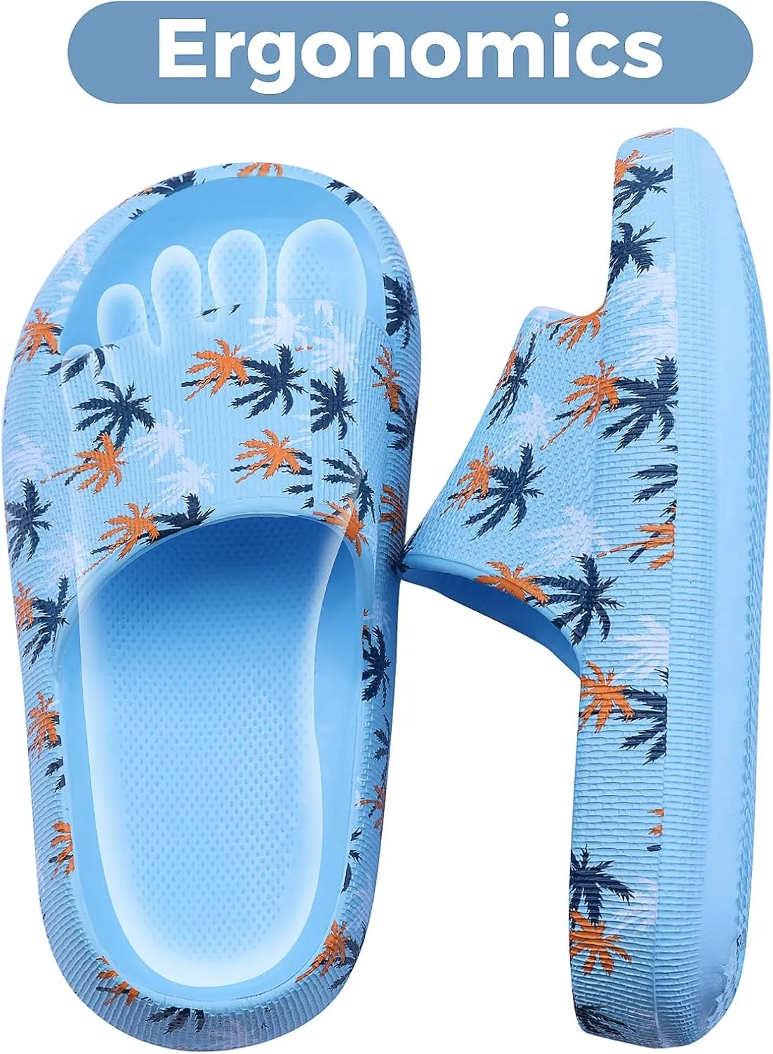Kids Cloud Slides Boys Girls Flip Flops Slip On Beach Sandals Youth Pool Shower Shoes EVA Summer Slippers11 Little Kids - 6 Big Kids
