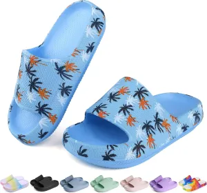 Kids Cloud Slides Boys Girls Flip Flops Slip On Beach Sandals Youth Pool Shower Shoes EVA Summer Slippers11 Little Kids - 6 Big Kids