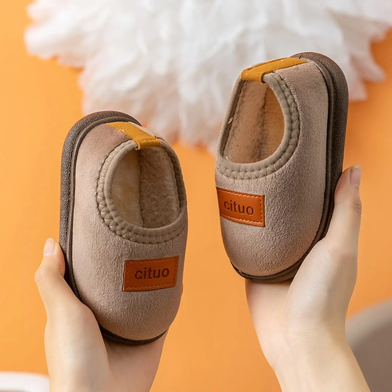 Kids Cotton Sneakers Childrens Girl Cotton Shoes Solid Color Fashion Soft Sole Winter Warm Baby Boy Walking Shoes