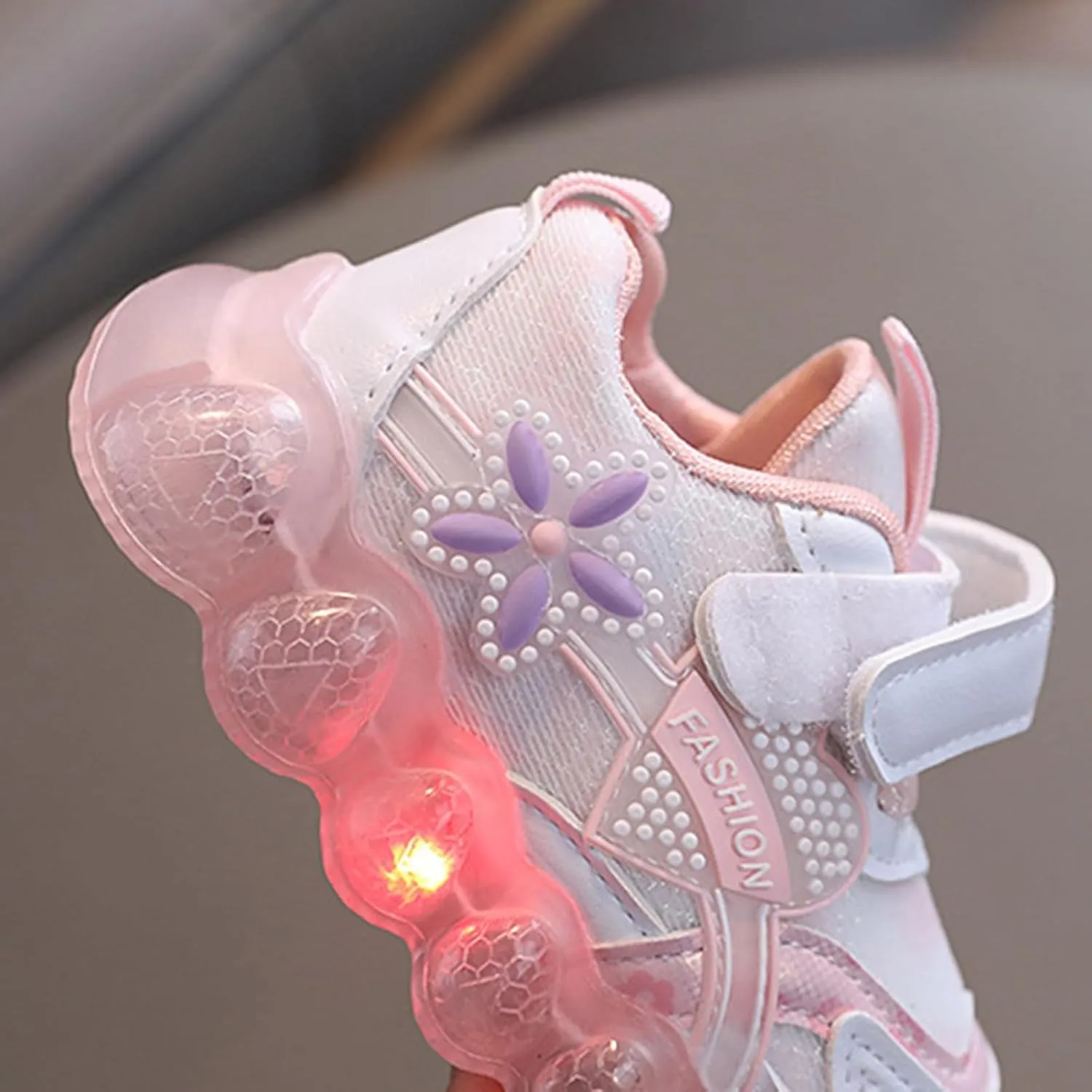 Kids Light Up Shoes Girls Boys Breathable Luminous Soft Sole Running Sports Sneaker Lace-Up Size 2 Shoe Girl Kid