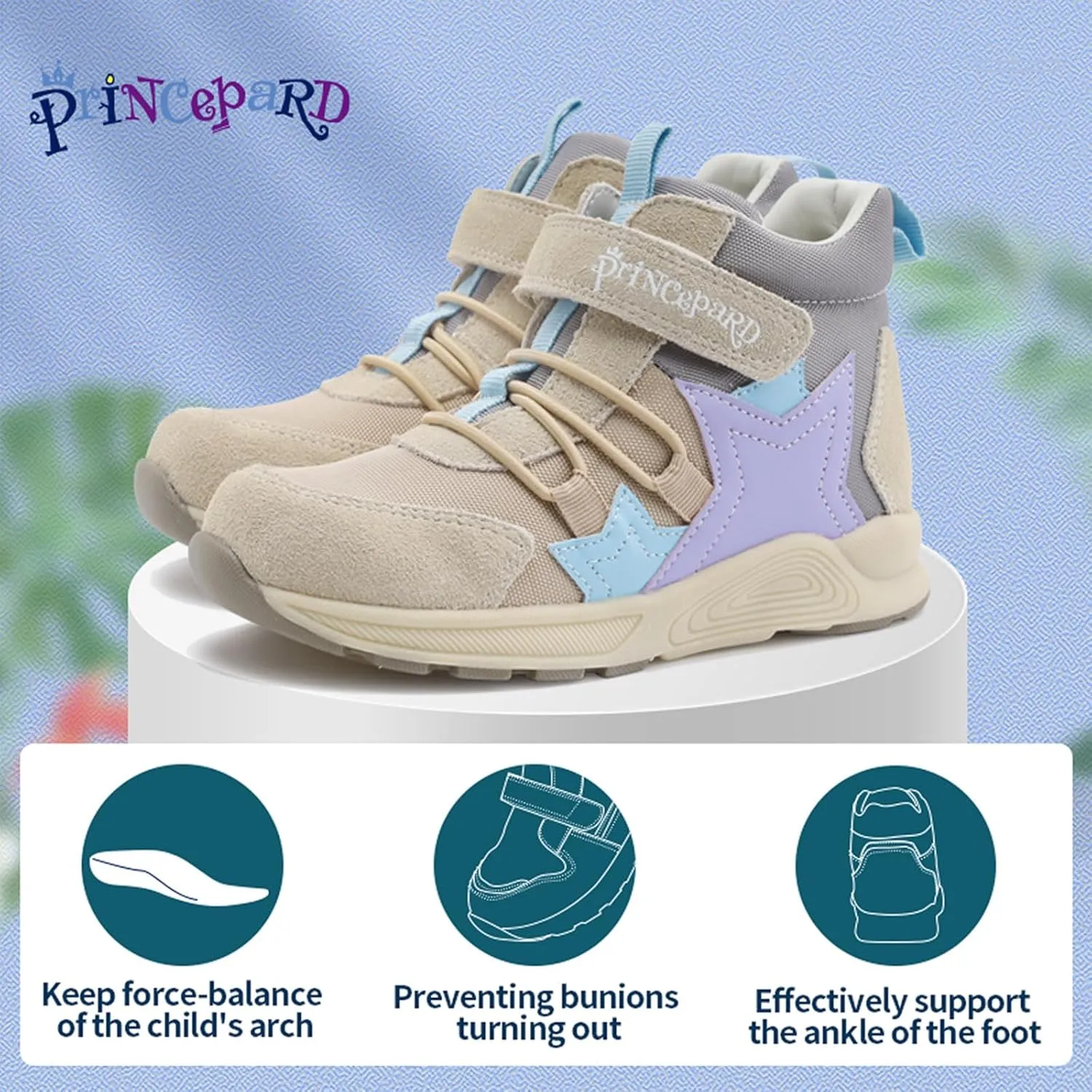 Kids Orthopedic Shoes with Ankle and Arch Support,Breathable and Supportive Sneakers