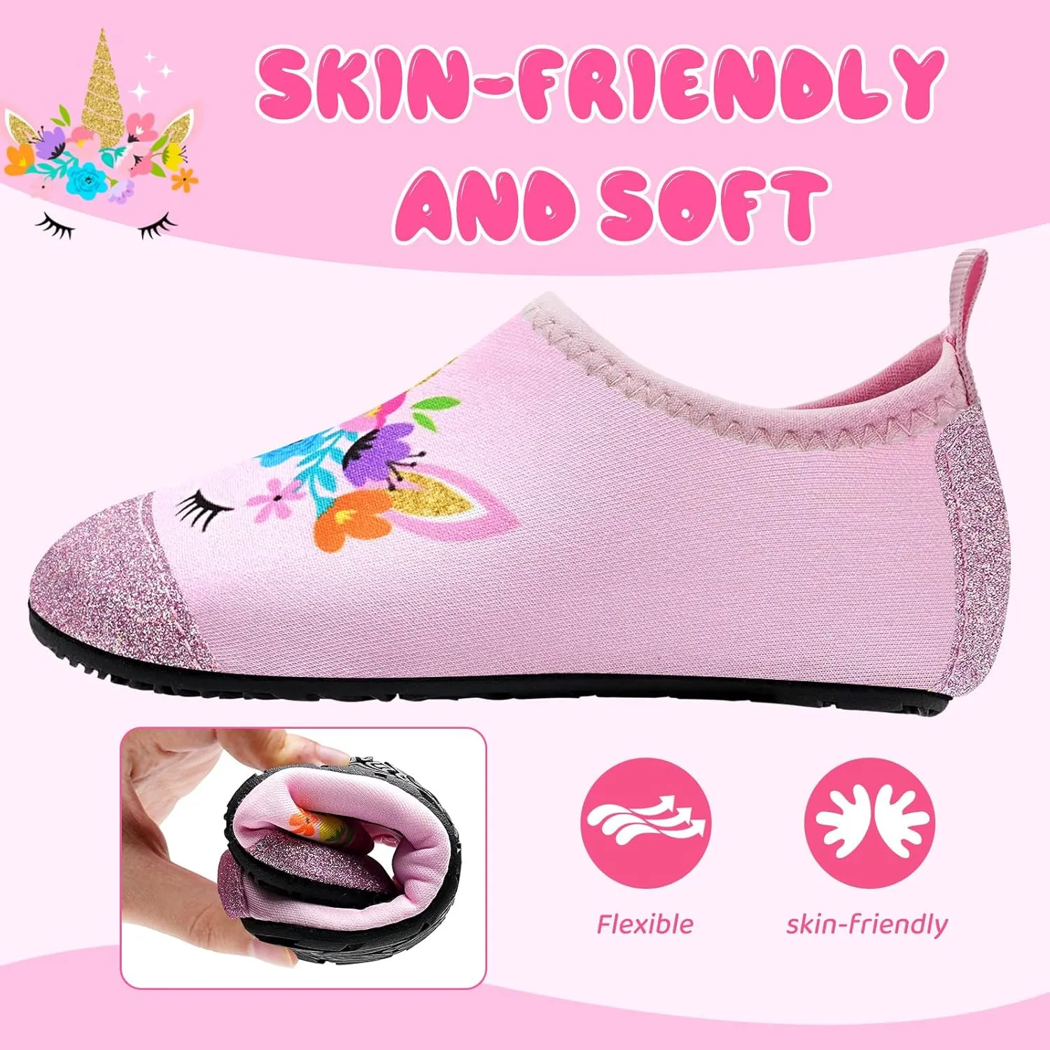 Kids Water Shoes Girls Boys Outdoor Quick Dry Barefoot Aqua Socks for Toddler Sport Beach Swim Surf