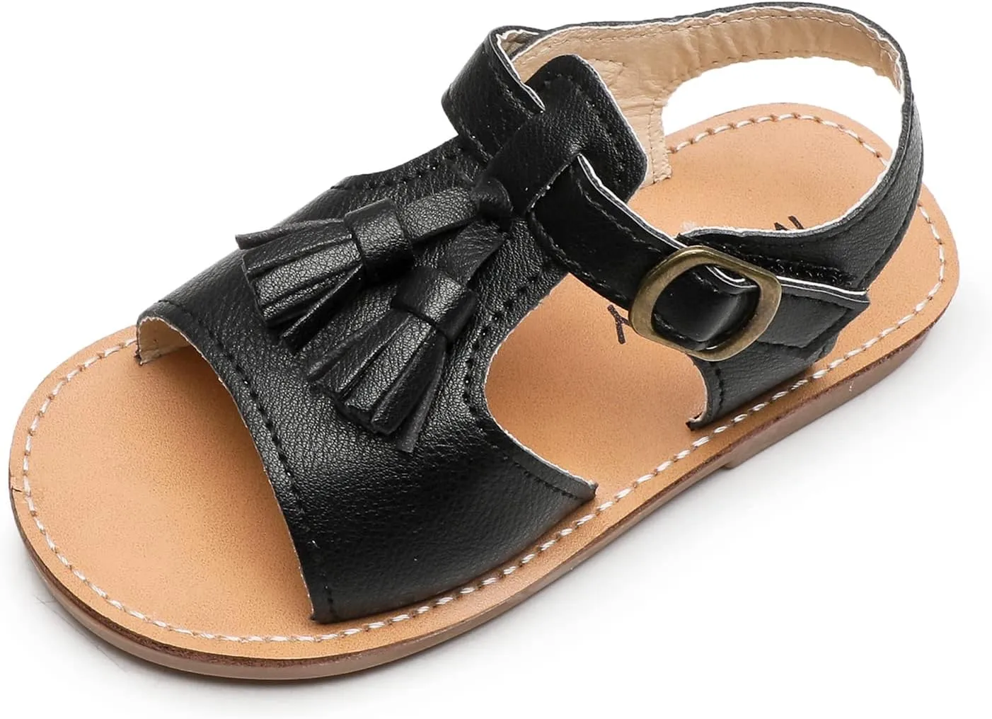 Komfyea Girl Summer Cute Wrap Toe Toddler Soft Flower Flat Beach Sandal Shoes