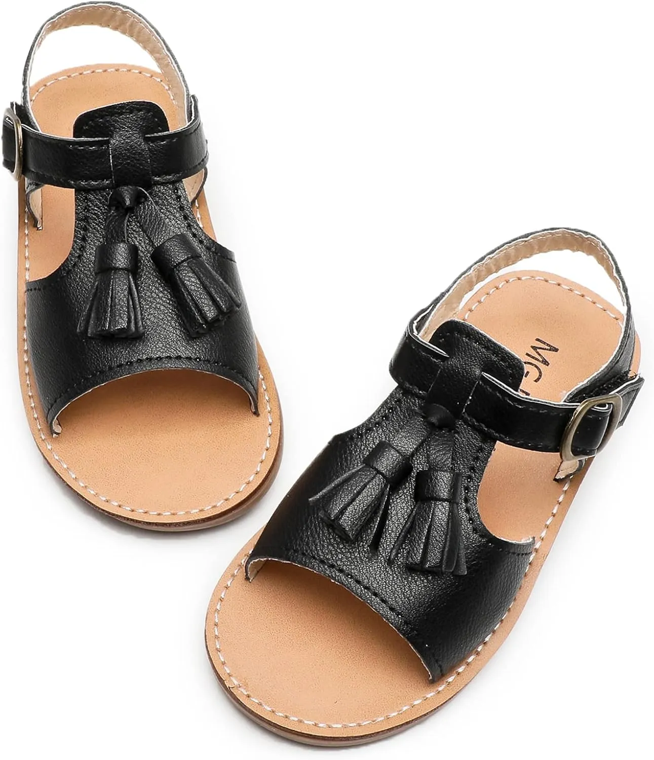 Komfyea Girl Summer Cute Wrap Toe Toddler Soft Flower Flat Beach Sandal Shoes