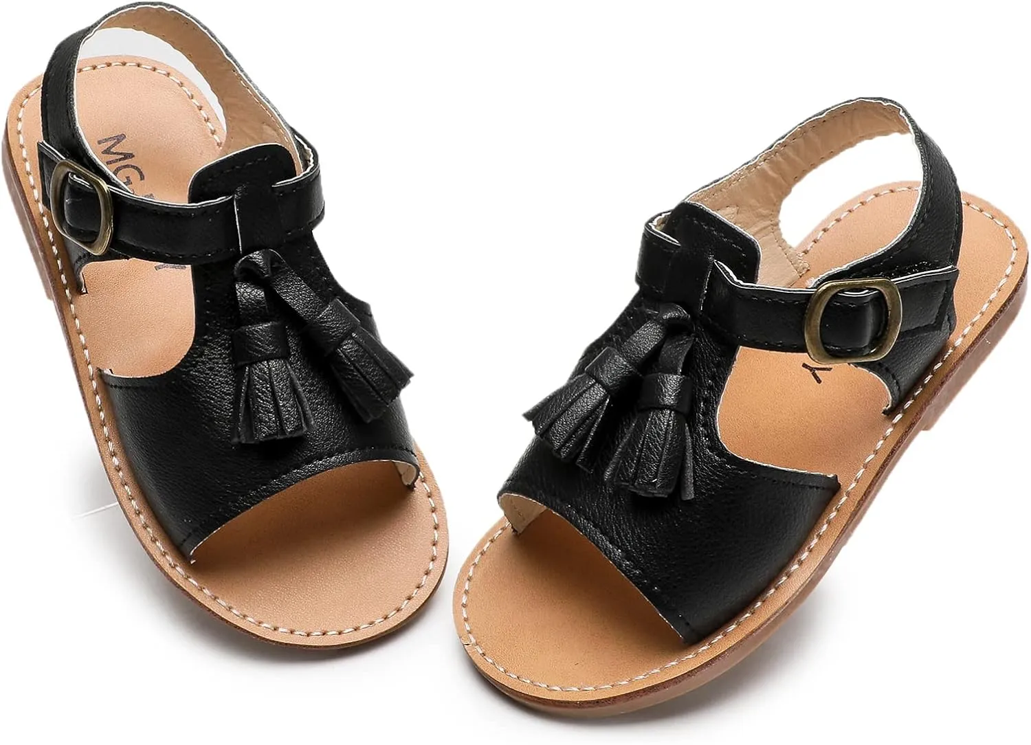 Komfyea Girl Summer Cute Wrap Toe Toddler Soft Flower Flat Beach Sandal Shoes