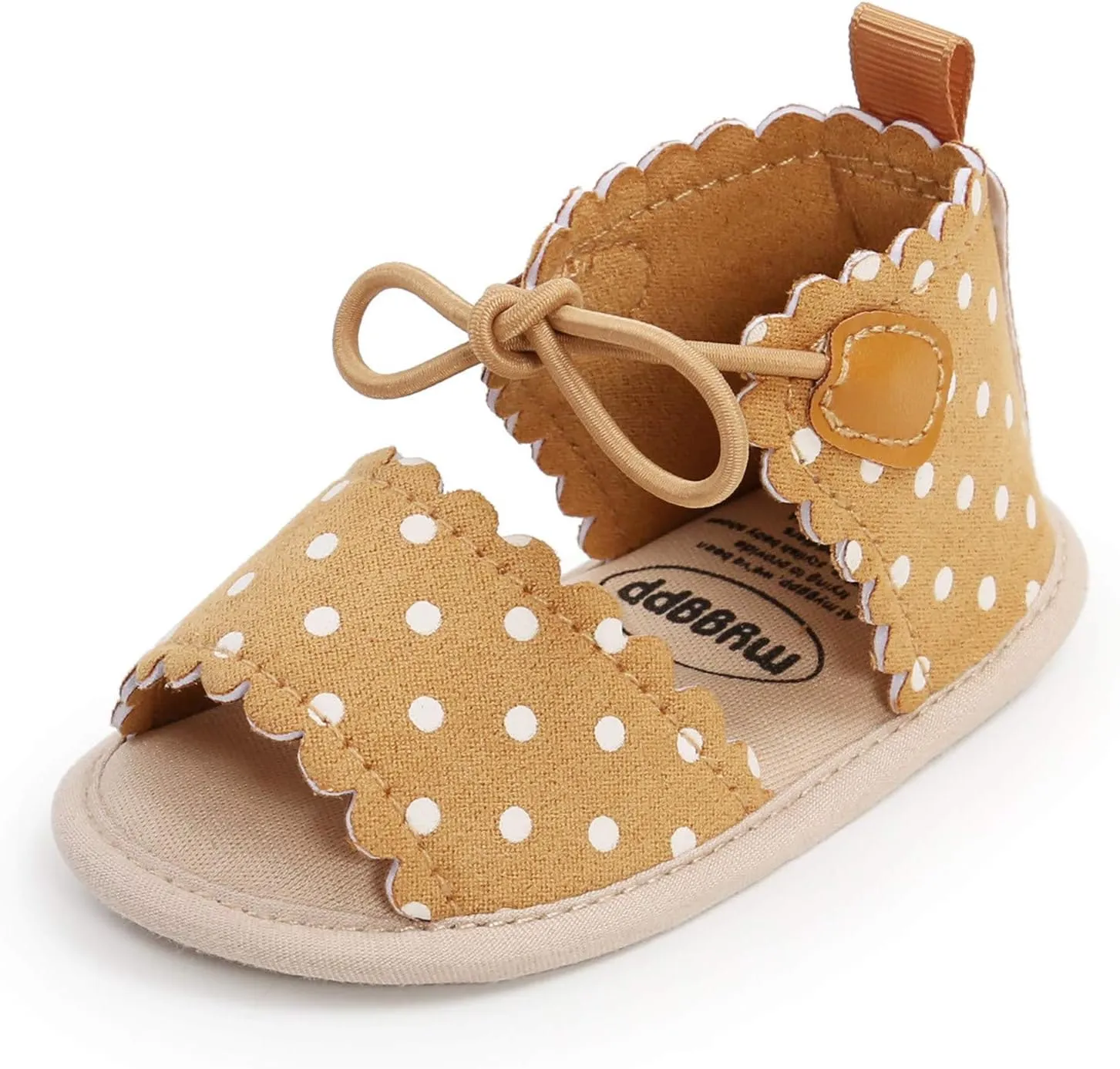 Lace-ups Sole Girls Soft Rubber Baby Dots Sandals Walking Flat Shoes Non-Slip Baby Shoes Ballet Slippers Women