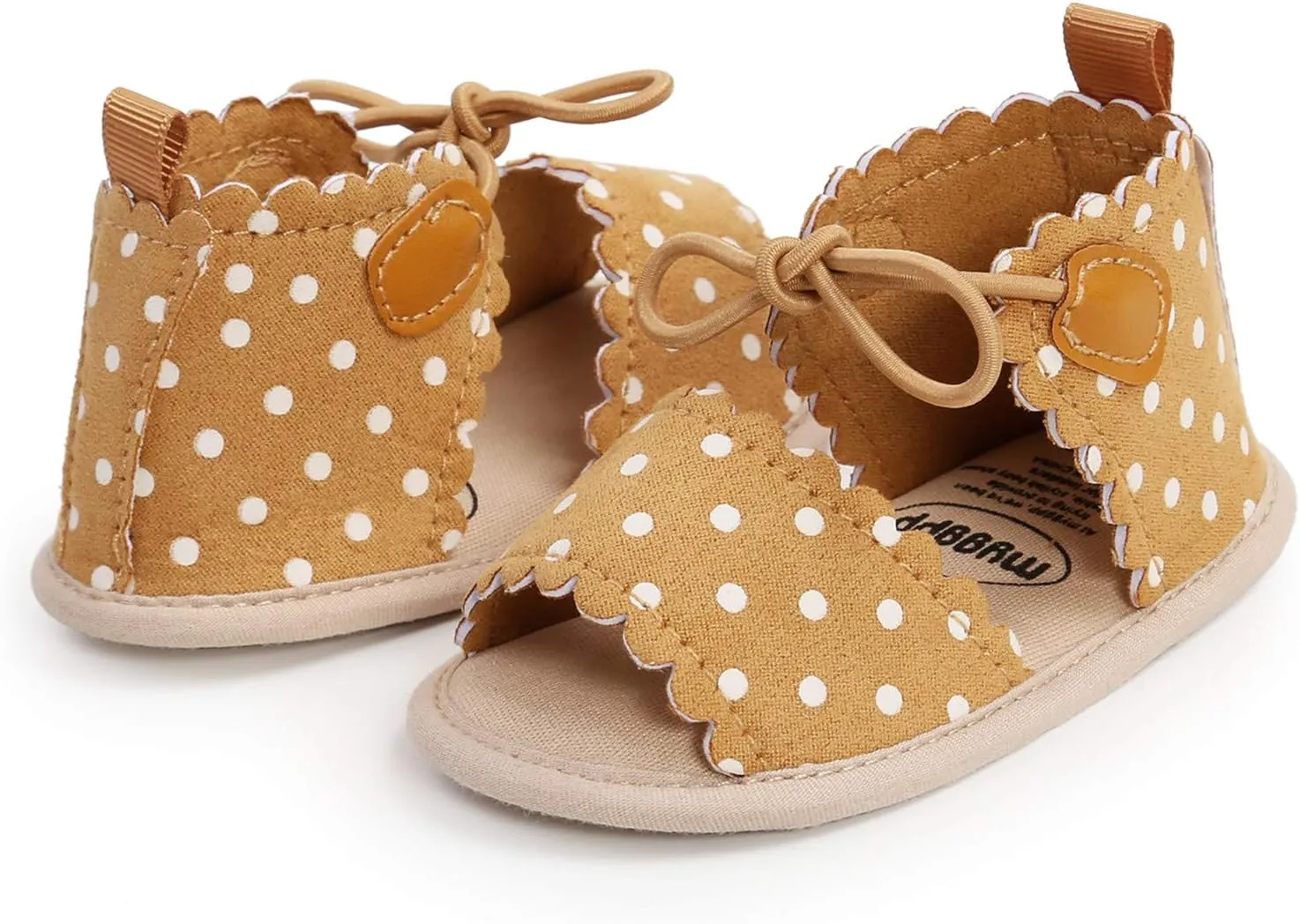 Lace-ups Sole Girls Soft Rubber Baby Dots Sandals Walking Flat Shoes Non-Slip Baby Shoes Ballet Slippers Women