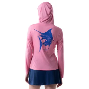 Ladies Marlin Scribble Performance Hoodie