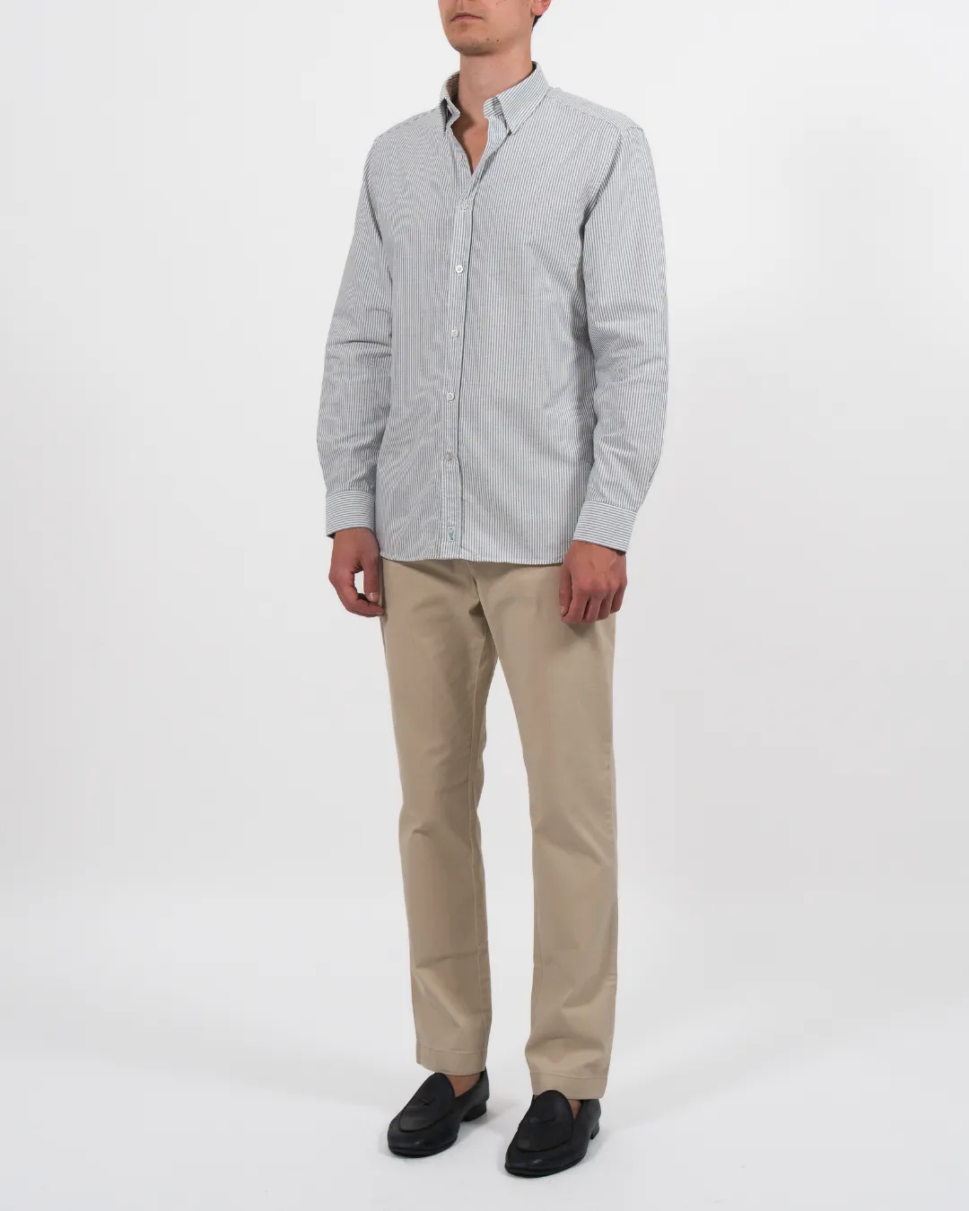 'Le Stripe' Black Oxford Shirt