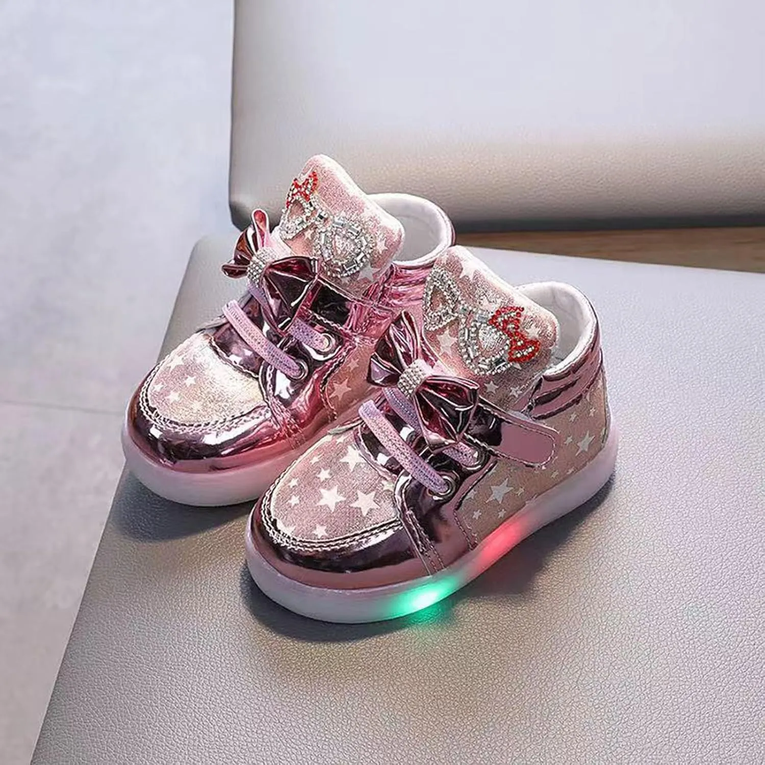 Light Up High Top Shoes for Toddler Kids Glowing Luminous Flashing Sneakers Baby Boys Girls Casual Fashion Shoes