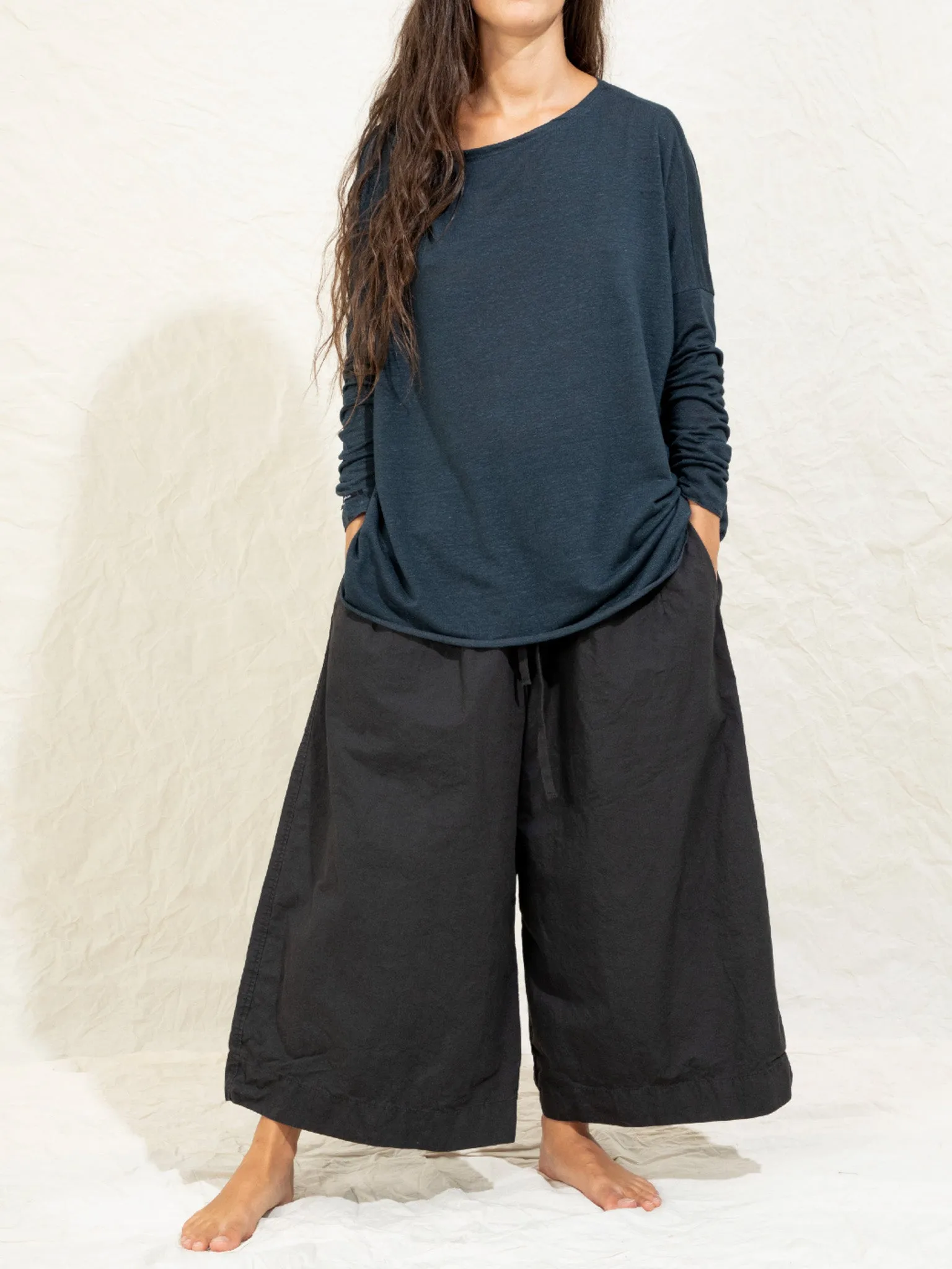 Linen Jumper - Navy