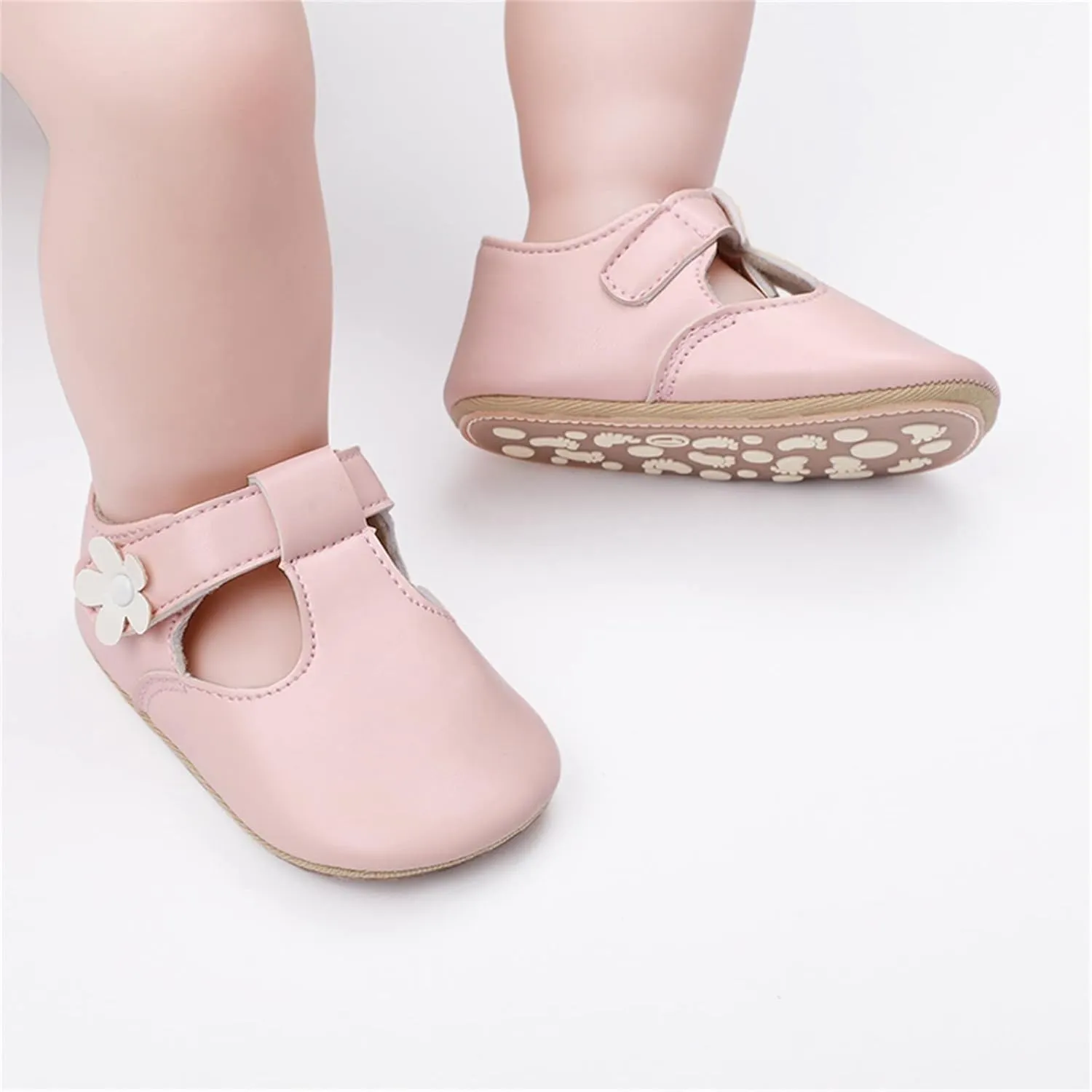 Little Boys Shoes Infant Toddler Shoes Baby Girl Flower Decoration Leather Princess Shoes Soft Sole Toddler 0-18Months