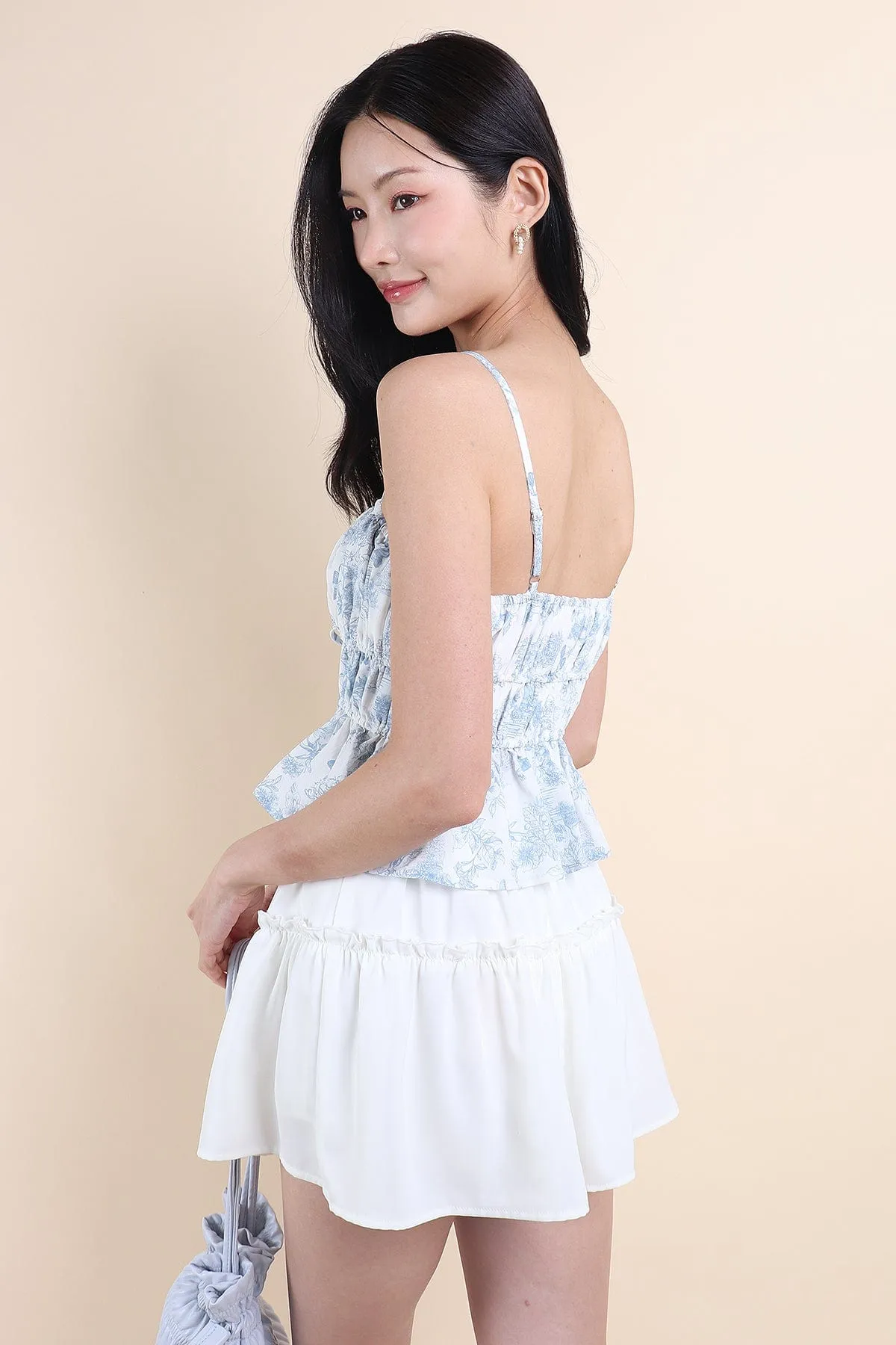 LOVEA RUFFLES SKORTS IN WHITE