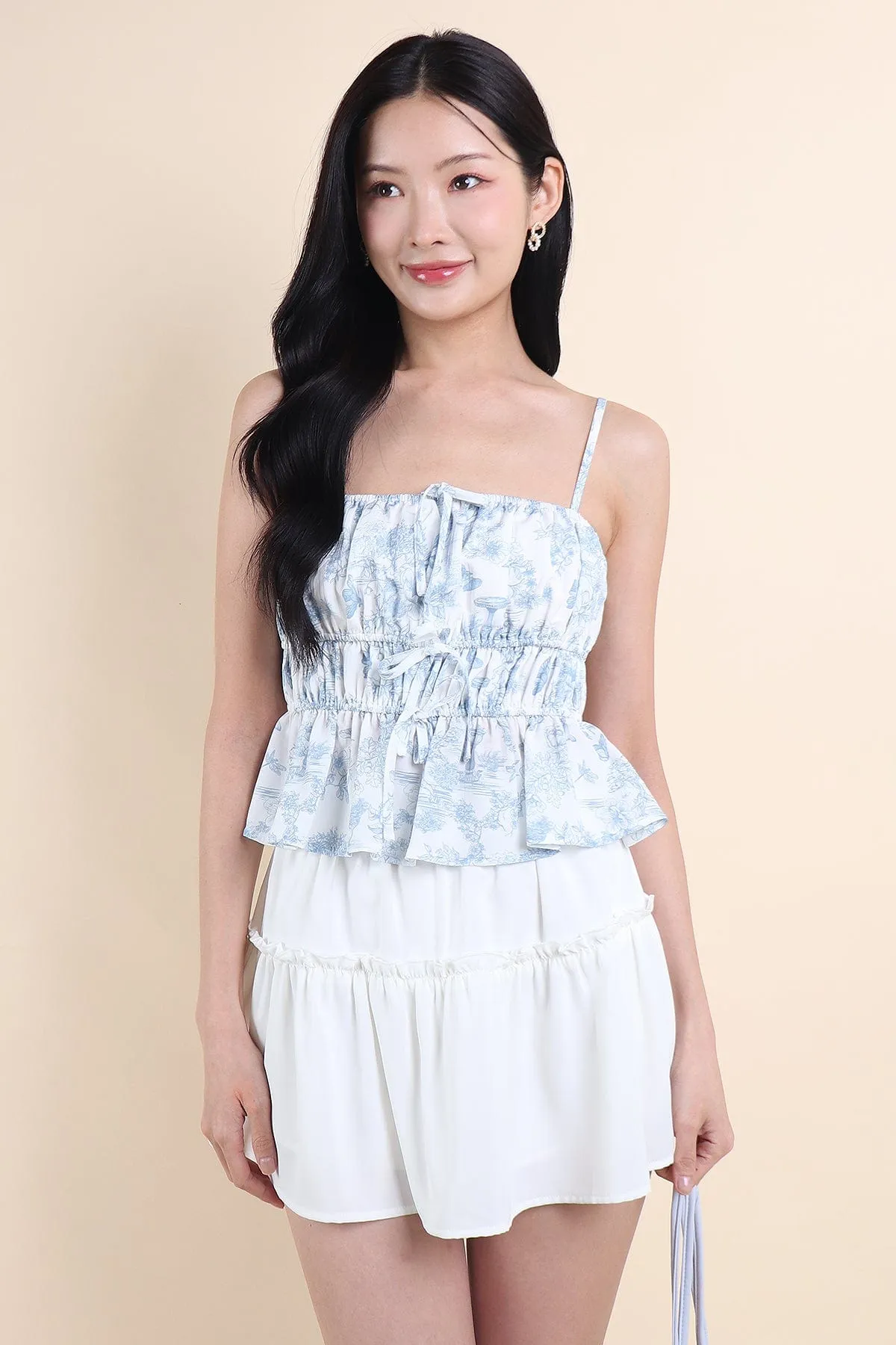 LOVEA RUFFLES SKORTS IN WHITE