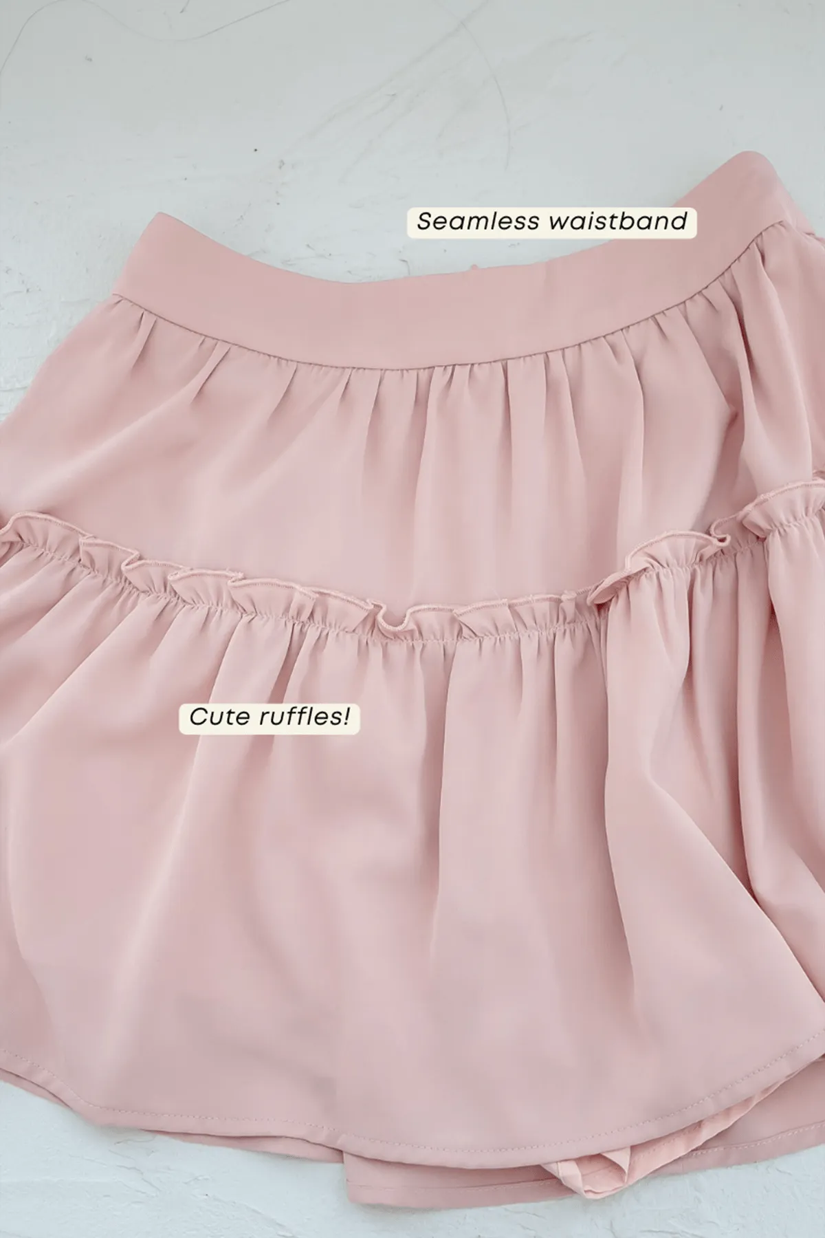 LOVEA RUFFLES SKORTS IN WHITE