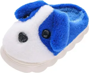 Memory Foam Dog Slipper For Toddler Baby Boys Girls Fuzzy Ear Ankle Shoes Winter Comfy House Shoes Ankle Non Slip