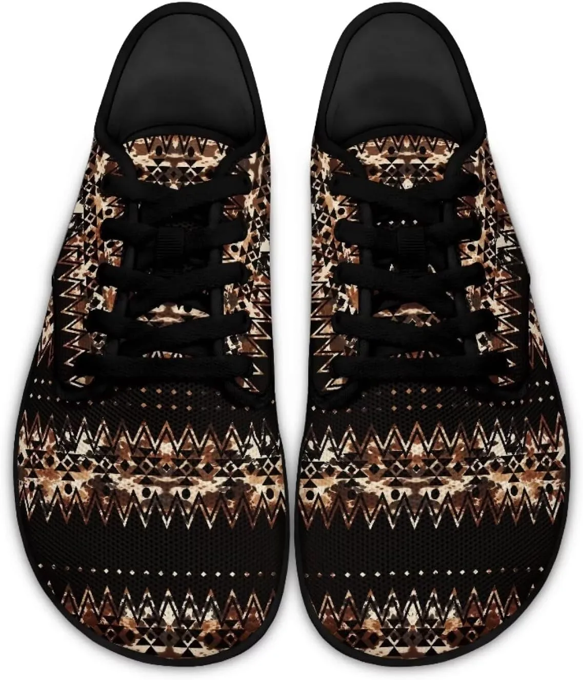 Mens Barefoot Skate Shoes Ethnic Style Women Wide Toe Box Sneakers