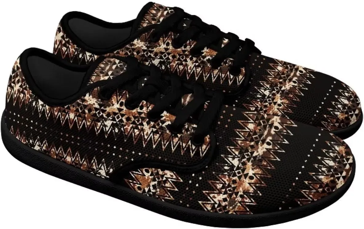 Mens Barefoot Skate Shoes Ethnic Style Women Wide Toe Box Sneakers