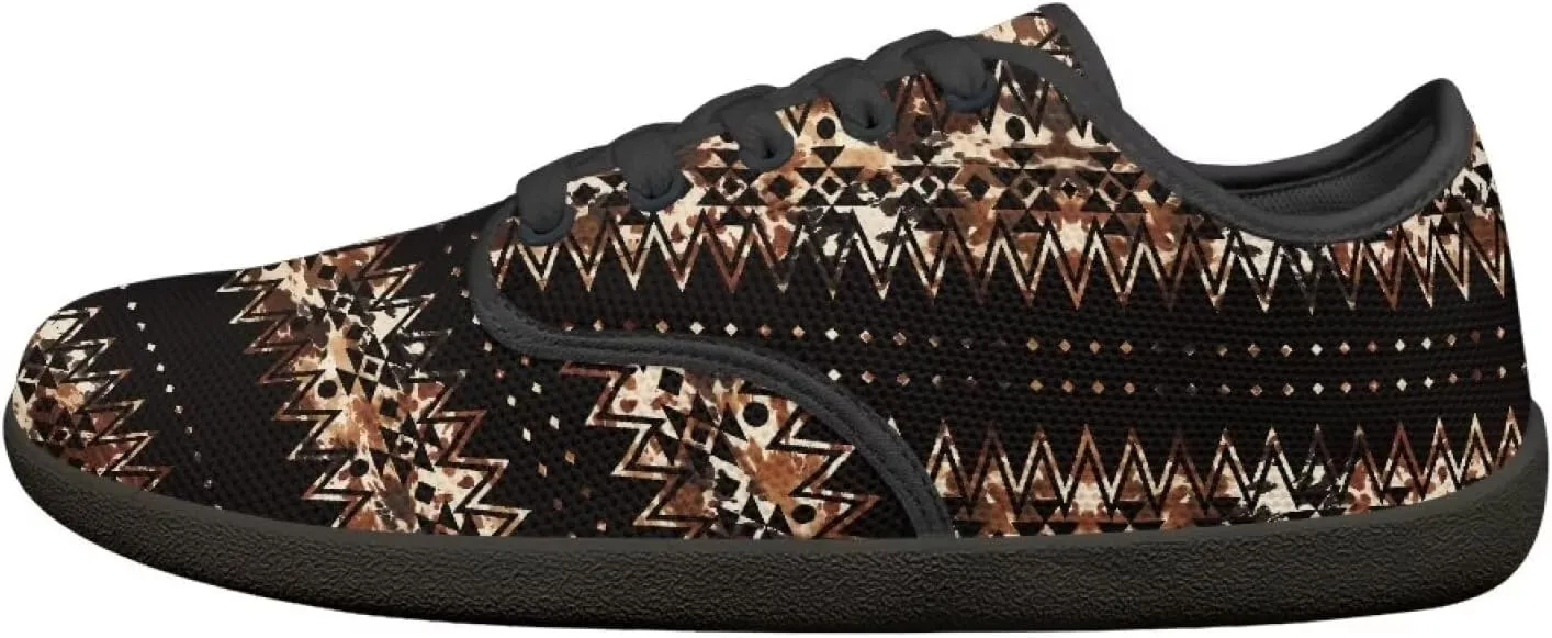 Mens Barefoot Skate Shoes Ethnic Style Women Wide Toe Box Sneakers