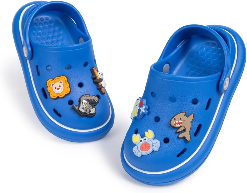 Miamooi Kids Girls Boys Clogs Garden Clogs Toddler Cartoon Slides Sandals Slip-on Water Shoes Indoor Outdoor Waterproof Beach Pool Slippers