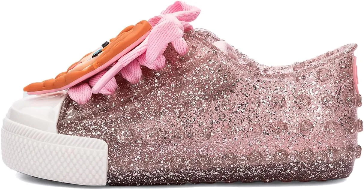 mini melissa Polibolha II for Babies and Toddlers - Lace-Up Jelly Sneaker Featuring Disney Characters, Jelly Shoes for Toddlers, Little Girls Tennis Shoes