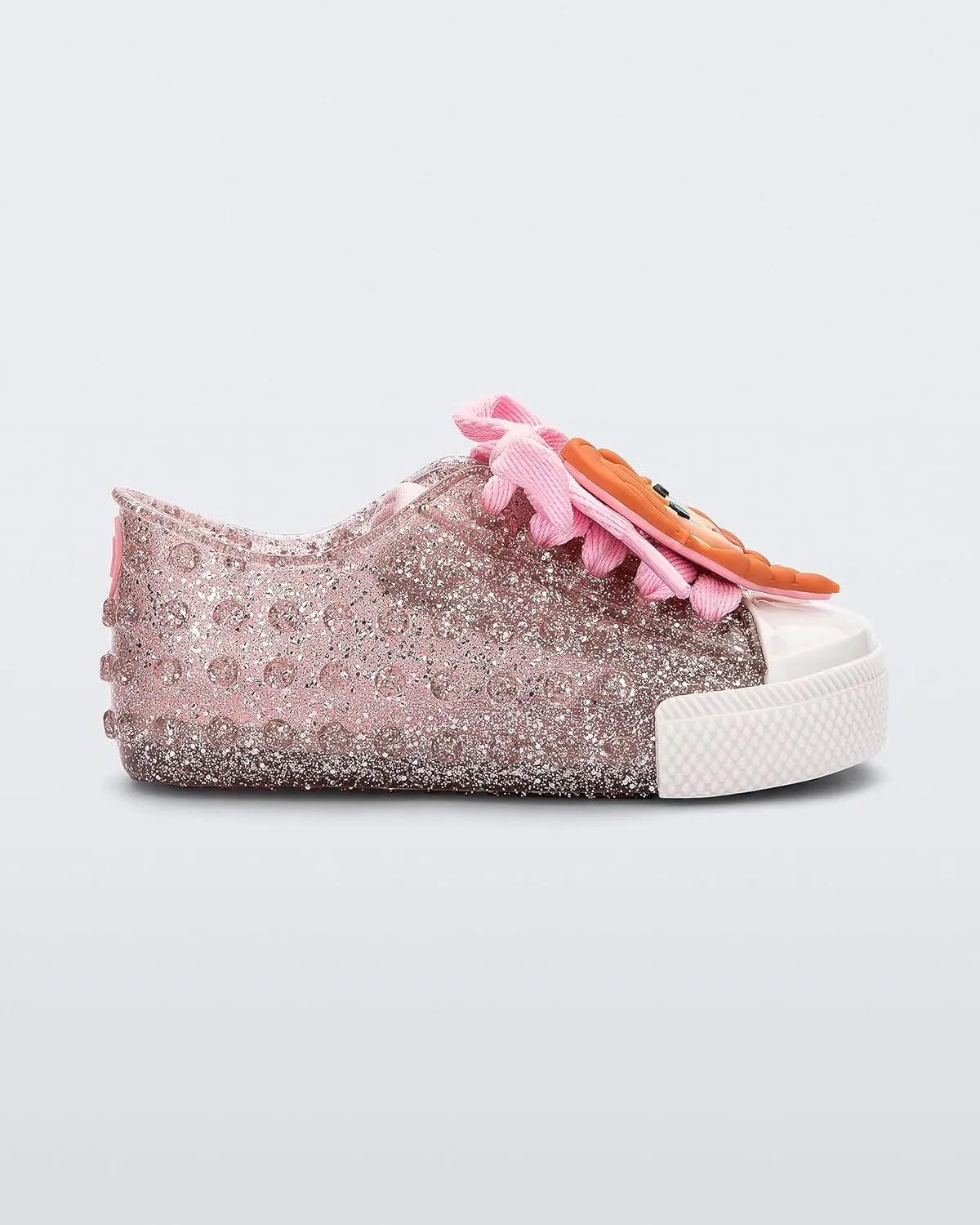 mini melissa Polibolha II for Babies and Toddlers - Lace-Up Jelly Sneaker Featuring Disney Characters, Jelly Shoes for Toddlers, Little Girls Tennis Shoes