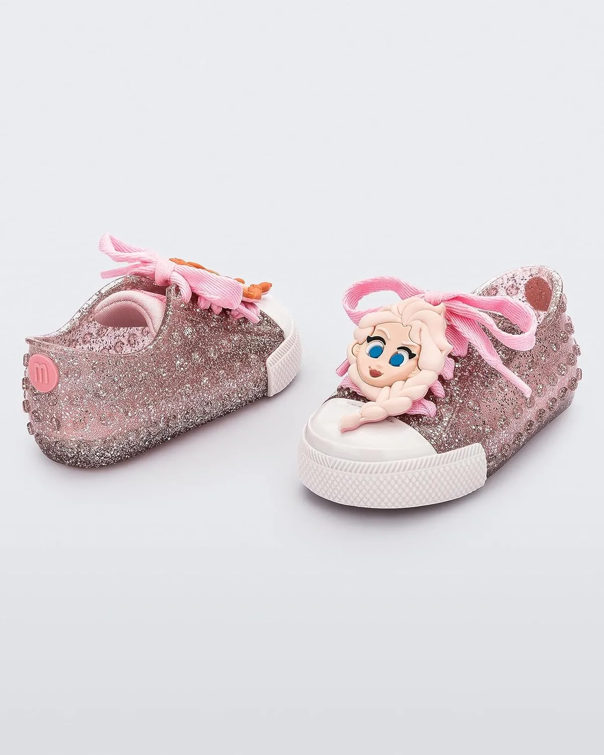 mini melissa Polibolha II for Babies and Toddlers - Lace-Up Jelly Sneaker Featuring Disney Characters, Jelly Shoes for Toddlers, Little Girls Tennis Shoes