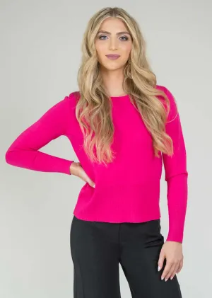Miranda Fabric Round Neck Long Sleeves Sweater